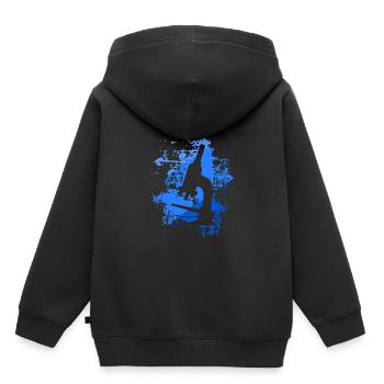 Microscope - Sweat Premium à capuche enfant bio - noir - Dos - AI Model Kid Male (0cm)