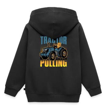 tractor pulling, tractor pulling, racing, - Kids Premium Organic Hoodie - black - Back - AI Model Kid Male (0cm)