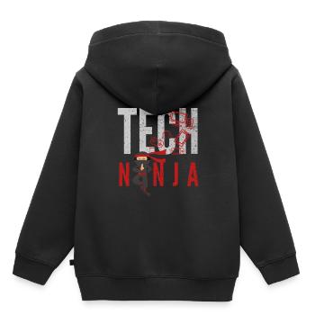 tech, tech analyst, programmateur, - Sweat Premium à capuche enfant bio - noir - Dos - AI Model Kid Male (0cm)
