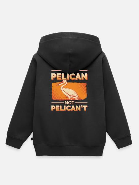 Pelikan Spruch - Kinder Premium Organic Hoodie - Schwarz