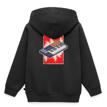 Beatmaker, Beatmaker dj, Rap, - Sweat Premium à capuche enfant bio - noir - Dos - AI Model Kid Male (0cm)