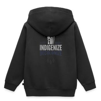 Autochtones indigènes d’Amérique, - Sweat Premium à capuche enfant bio - noir - Dos - AI Model Kid Male (0cm)