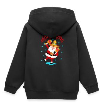 Noël mexicain, mexicain - Sweat Premium à capuche enfant bio - noir - Dos - AI Model Kid Male (0cm)