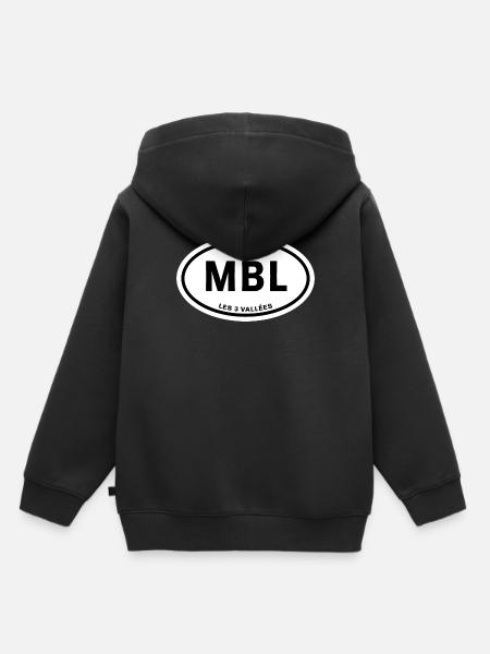 MBL Méribel - Sweat Premium à capuche enfant bio - noir