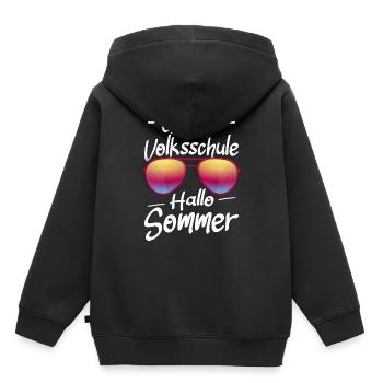 Goodbye Volksschule Hallo Sommer Schulabschluss - Kinder Premium Organic Hoodie - Schwarz - Hinten - AI Model Kid Male (0cm)