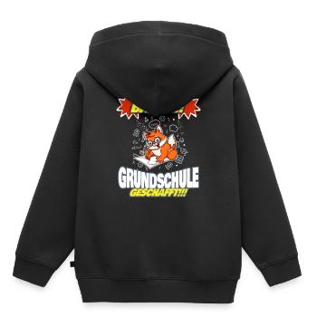 Bääm Grundschule Geschafft Grundschüler 5. Klasse - Kinder Premium Organic Hoodie - Schwarz - Hinten - AI Model Kid Male (0cm)