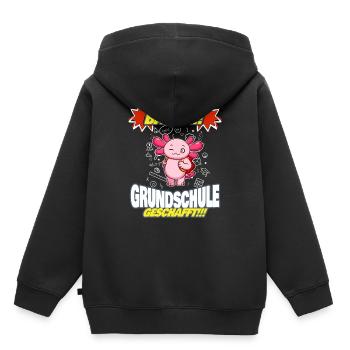 Bääm Grundschule Geschafft Grundschüler 5. Klasse - Kinder Premium Organic Hoodie - Schwarz - Hinten - AI Model Kid Male (0cm)