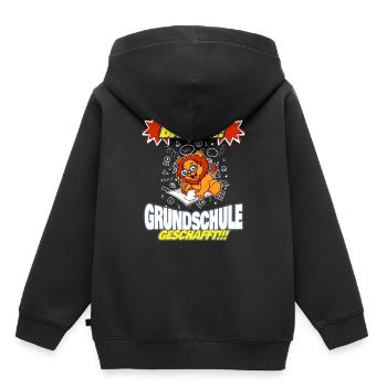 Bääm Grundschule Geschafft Grundschüler 5. Klasse - Kinder Premium Organic Hoodie - Schwarz - Hinten - AI Model Kid Male (0cm)