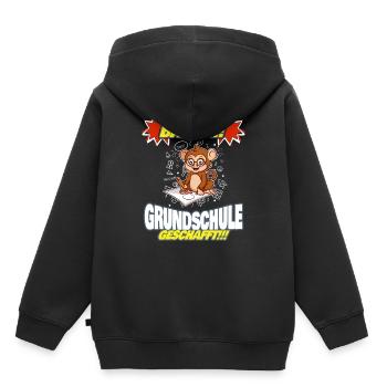 Bääm Grundschule Geschafft Grundschüler 5. Klasse - Kinder Premium Organic Hoodie - Schwarz - Hinten - AI Model Kid Male (0cm)
