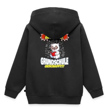 Bääm Grundschule Geschafft Grundschüler 5. Klasse - Kinder Premium Organic Hoodie - Schwarz - Hinten - AI Model Kid Male (0cm)