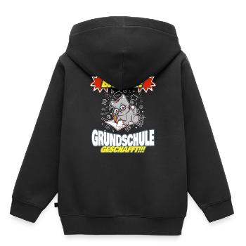 Bääm Grundschule Geschafft Grundschüler 5. Klasse - Kinder Premium Organic Hoodie - Schwarz - Hinten - AI Model Kid Male (0cm)