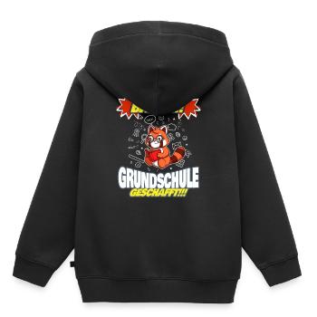 Bääm Grundschule Geschafft Grundschüler 5. Klasse - Kinder Premium Organic Hoodie - Schwarz - Hinten - AI Model Kid Male (0cm)