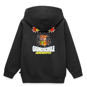 Bääm Grundschule Geschafft Grundschüler 5. Klasse - Kinder Premium Organic Hoodie - Schwarz - Hinten - AI Model Kid Male (0cm)
