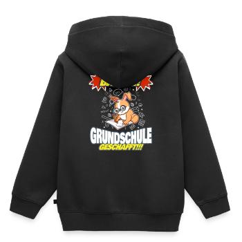 Bääm Grundschule Geschafft Grundschüler 5. Klasse - Kinder Premium Organic Hoodie - Schwarz - Hinten - AI Model Kid Male (0cm)