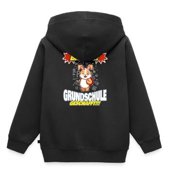 Bääm Grundschule Geschafft Grundschüler 5. Klasse - Kinder Premium Organic Hoodie - Schwarz - Hinten - AI Model Kid Male (0cm)