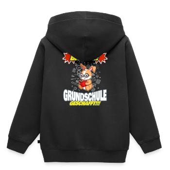 Bääm Grundschule Geschafft Grundschüler 5. Klasse - Kinder Premium Organic Hoodie - Schwarz - Hinten - AI Model Kid Male (0cm)