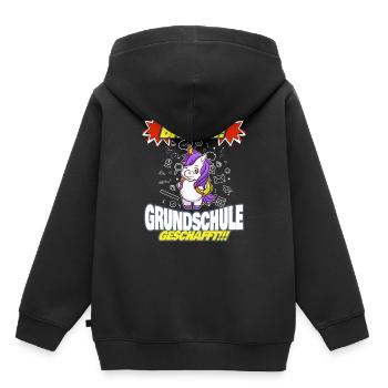 Bääm Grundschule Geschafft Grundschüler 5. Klasse - Kinder Premium Organic Hoodie - Schwarz - Hinten - AI Model Kid Male (0cm)