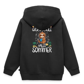Goodbye Grundschule Hallo Sommer Grundschüler - Kinder Premium Organic Hoodie - Schwarz - Hinten - AI Model Kid Male (0cm)