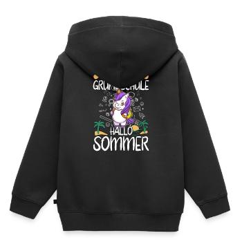 Goodbye Grundschule Hallo Sommer Grundschüler - Kinder Premium Organic Hoodie - Schwarz - Hinten - AI Model Kid Male (0cm)