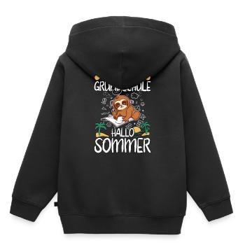 Goodbye Grundschule Hallo Sommer Grundschüler - Kinder Premium Organic Hoodie - Schwarz - Hinten - AI Model Kid Male (0cm)