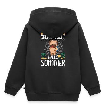 Goodbye Grundschule Hallo Sommer Grundschüler - Kinder Premium Organic Hoodie - Schwarz - Hinten - AI Model Kid Male (0cm)