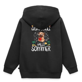 Goodbye Grundschule Hallo Sommer Grundschüler - Kinder Premium Organic Hoodie - Schwarz - Hinten - AI Model Kid Male (0cm)