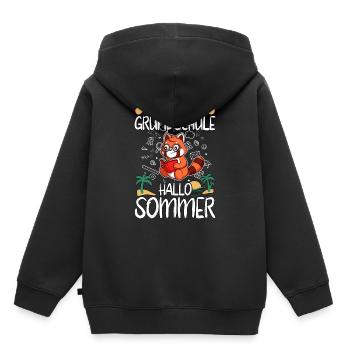 Goodbye Grundschule Hallo Sommer Grundschüler - Kinder Premium Organic Hoodie - Schwarz - Hinten - AI Model Kid Male (0cm)