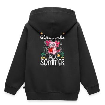 Goodbye Grundschule Hallo Sommer Grundschüler - Kinder Premium Organic Hoodie - Schwarz - Hinten - AI Model Kid Male (0cm)