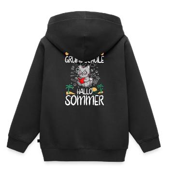 Goodbye Grundschule Hallo Sommer Grundschüler - Kinder Premium Organic Hoodie - Schwarz - Hinten - AI Model Kid Male (0cm)