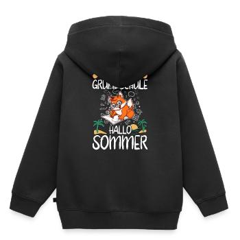 Goodbye Grundschule Hallo Sommer Grundschüler - Kinder Premium Organic Hoodie - Schwarz - Hinten - AI Model Kid Male (0cm)