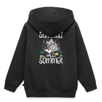Goodbye Grundschule Hallo Sommer Grundschüler - Kinder Premium Organic Hoodie - Schwarz - Hinten - AI Model Kid Male (0cm)