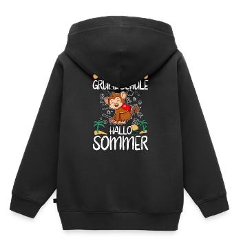 Goodbye Grundschule Hallo Sommer Grundschüler - Kinder Premium Organic Hoodie - Schwarz - Hinten - AI Model Kid Male (0cm)