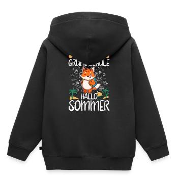 Goodbye Grundschule Hallo Sommer Grundschüler - Kinder Premium Organic Hoodie - Schwarz - Hinten - AI Model Kid Male (0cm)