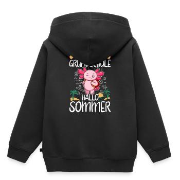 Goodbye Grundschule Hallo Sommer Grundschüler - Kinder Premium Organic Hoodie - Schwarz - Hinten - AI Model Kid Male (0cm)