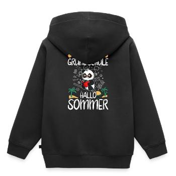 Goodbye Grundschule Hallo Sommer Grundschüler - Kinder Premium Organic Hoodie - Schwarz - Hinten - AI Model Kid Male (0cm)