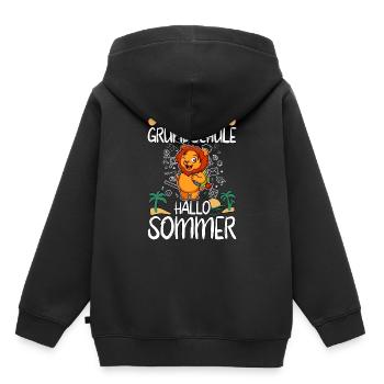 Goodbye Grundschule Hallo Sommer Grundschüler - Kinder Premium Organic Hoodie - Schwarz - Hinten - AI Model Kid Male (0cm)