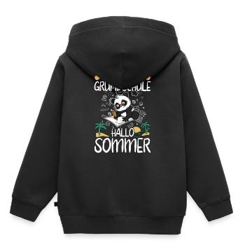 Goodbye Grundschule Hallo Sommer Grundschüler - Kinder Premium Organic Hoodie - Schwarz - Hinten - AI Model Kid Male (0cm)