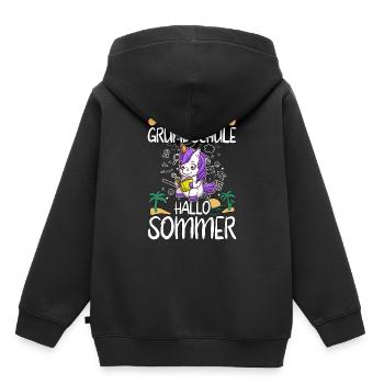 Goodbye Grundschule Hallo Sommer Grundschüler - Kinder Premium Organic Hoodie - Schwarz - Hinten - AI Model Kid Male (0cm)