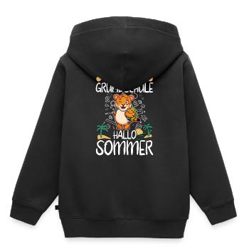 Goodbye Grundschule Hallo Sommer Grundschüler - Kinder Premium Organic Hoodie - Schwarz - Hinten - AI Model Kid Male (0cm)