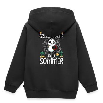 Goodbye Grundschule Hallo Sommer Grundschüler - Kinder Premium Organic Hoodie - Schwarz - Hinten - AI Model Kid Male (0cm)