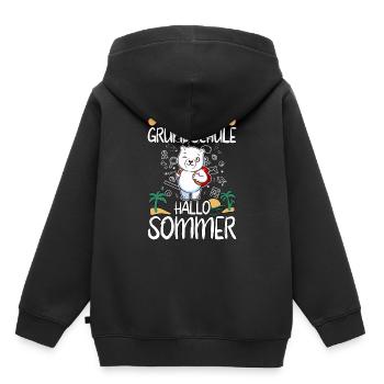 Goodbye Grundschule Hallo Sommer Grundschüler - Kinder Premium Organic Hoodie - Schwarz - Hinten - AI Model Kid Male (0cm)