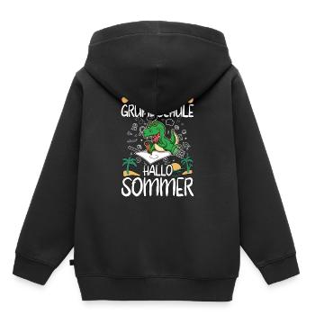 Goodbye Grundschule Hallo Sommer Grundschüler - Kinder Premium Organic Hoodie - Schwarz - Hinten - AI Model Kid Male (0cm)