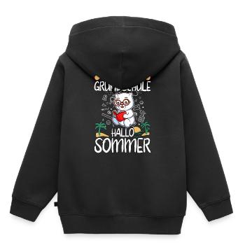 Goodbye Grundschule Hallo Sommer Grundschüler - Kinder Premium Organic Hoodie - Schwarz - Hinten - AI Model Kid Male (0cm)