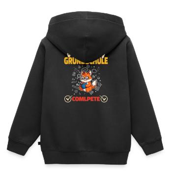 Level Grundschule Complete Gaming Gamer 5. Klasse - Kinder Premium Organic Hoodie - Schwarz - Hinten - AI Model Kid Male (0cm)