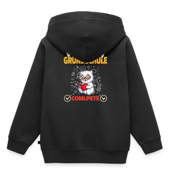 Level Grundschule Complete Gaming Gamer 5. Klasse - Kinder Premium Organic Hoodie - Schwarz - Hinten - AI Model Kid Male (0cm)