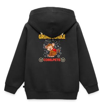 Level Grundschule Complete Gaming Gamer 5. Klasse - Kinder Premium Organic Hoodie - Schwarz - Hinten - AI Model Kid Male (0cm)