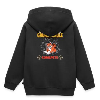 Level Grundschule Complete Gaming Gamer 5. Klasse - Kinder Premium Organic Hoodie - Schwarz - Hinten - AI Model Kid Male (0cm)