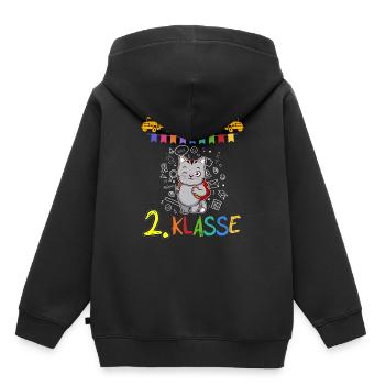 Team 2. Klasse Grundschüler Zweitklässler Schule - Kinder Premium Organic Hoodie - Schwarz - Hinten - AI Model Kid Male (0cm)