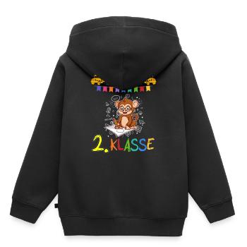 Team 2. Klasse Grundschüler Zweitklässler Schule - Kinder Premium Organic Hoodie - Schwarz - Hinten - AI Model Kid Male (0cm)