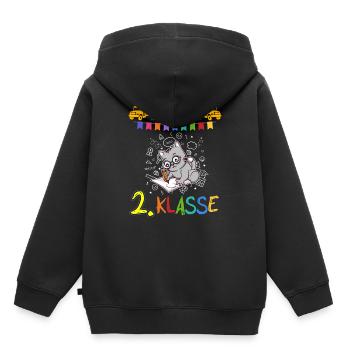Team 2. Klasse Grundschüler Zweitklässler Schule - Kinder Premium Organic Hoodie - Schwarz - Hinten - AI Model Kid Male (0cm)